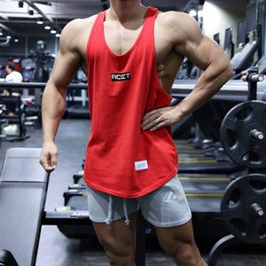 Men's Fitness Solid Color Muscle Tank Top