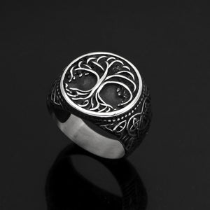 Viking Men's Jewelry Ring Tree Of Life Titanium Steel