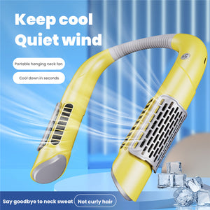 Neck Fan Mini Bladeless Fan USB Rechargeable Fan Mute Sports Fans for Home Outdoor Portable Hanging Fans Air Conditioner Cooler