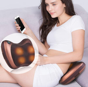 Electric Infrared Heating Kneading Neck Shoulder Back Body Spa Massage Pillow Car Chair Shiatsu Massager Masaj Device