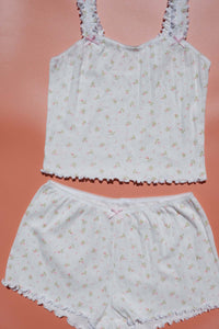 Women's Home Wear Printed Pajamas Suspenders Tube Top Shorts Suit