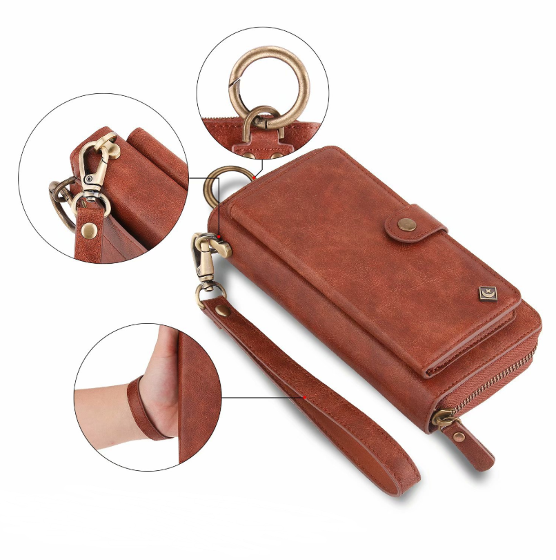 New Multi-function Mobile Phone Case Phone Shell Zipper Wallet Set Car Function Phone Case