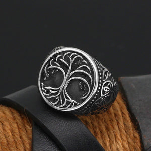 Viking Men's Jewelry Ring Tree Of Life Titanium Steel