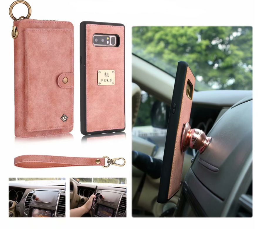 New Multi-function Mobile Phone Case Phone Shell Zipper Wallet Set Car Function Phone Case