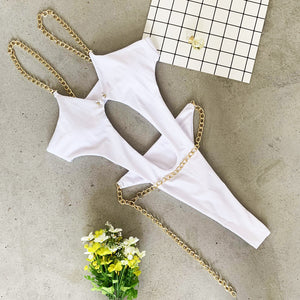 Chain Swimsuit With Straps