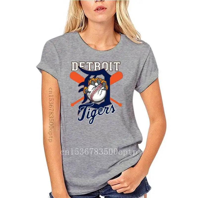 Men's New Tiger Mascot Distressed Detroit Base T-Shirt 2021 Trendy Streetwear Tee Shirt