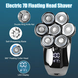 5 in1 Head Shavers for Men 7D, Cordless Bald Head Shaver Wet&Dry Waterproof Electric Razor for Men with LED Display Grooming Kit