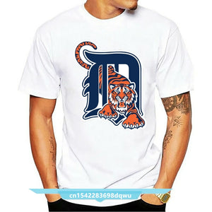 Men's Tiger Mascot Distressed Detroit Base T Shirt New Baseball Clothes Unisex Gift