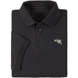 Men's Detroit City Embroidered Polo Shirt Short Sleeve Polo-Shirt Embroidery Casual Golf Shirt