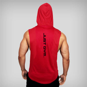 Fitness Vest Men Hooded Loose Clothes