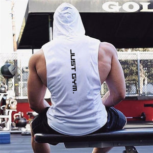 Fitness Vest Men Hooded Loose Clothes