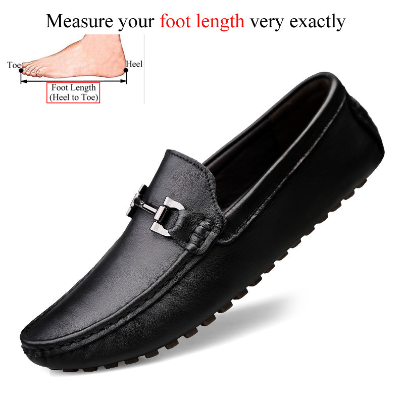 Slip On Genuine Leather Loafers Men Casual Shoes Designer